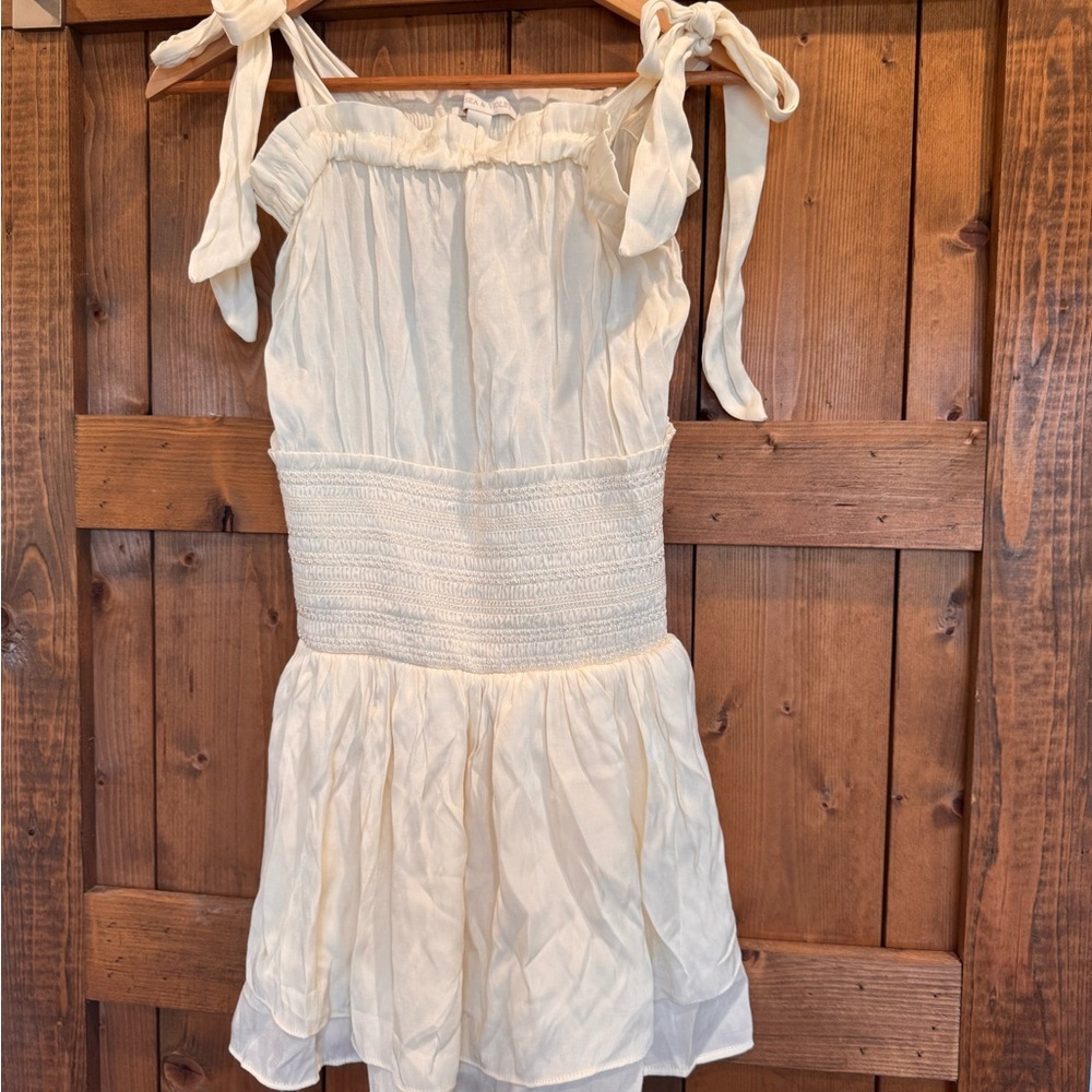 Chelsea & Violet Cream Bow Tie Front Romper